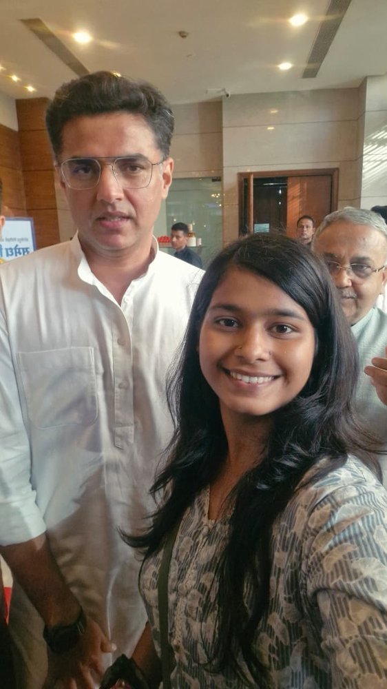 Anjali Priya with Sachin Pilot